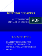 Disorders of Hemostasis - Dr. Bishop