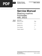 Service Manual: Washing Machine Frontloader AWL 643/2