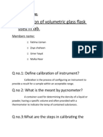 Viva Qs From Caliberation of Volumetric Flask