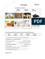 Final Exam: Vocabulary Comprehension A. Write The Words From The Box Under The Correct Pictures