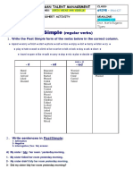 SIMPLE PAST Worksheet GISELLE BELTRAN AND SOFIA ARIAS