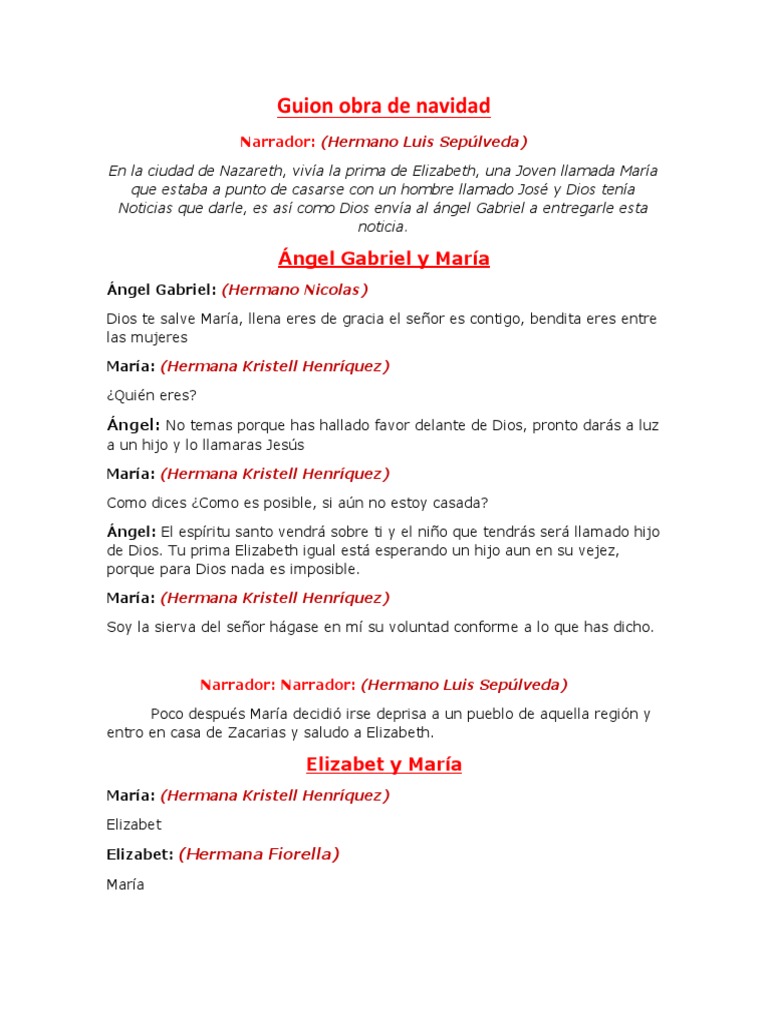 Guion de Drama Navideño Cristiano | PDF | Reyes Magos | María, madre de ...