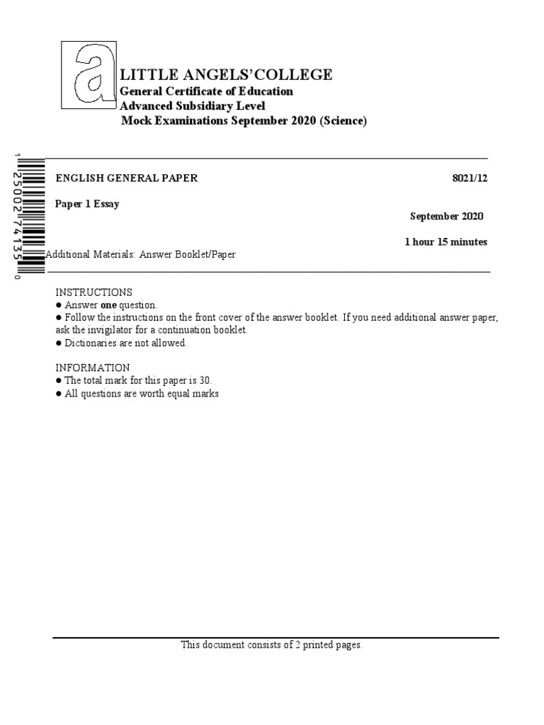 EGP Paper 1 Science | PDF