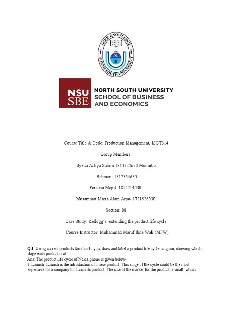 Kellogg's Extends Product Life Cycle Through Strategic Product