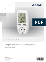 Data Sheet: Energy Calculator With LCD Display, Schuko