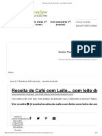 Receita de Café com Leite... com leite de Aveia!