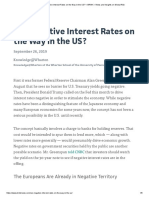 Are Negative Interest Rates On The Way in The US?