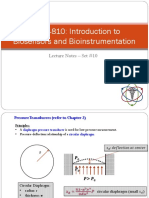 ELEC4810: Introduction To Biosensors and Bioinstrumentation: Lecture Notes - Set #10