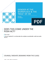 Gender at The Workplace & The Role' of HR: HRM 2020 Pearl Malhotra