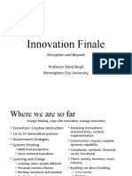 Innovation Finale: Disruption and Beyond