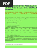 Project report guidelines