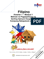 Filipino: Kwarter 1 - Modyul 1