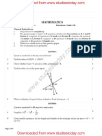 CBSE Class 9 Mathematics Question Paper Set B PDF