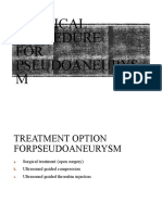 Surgical Procedure FOR Pseudoaneurys M