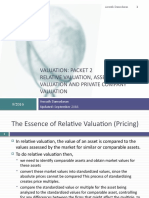 Valuation: Packet 2 Relative Valuation, Asset-Based Valuation and Private Company Valuation