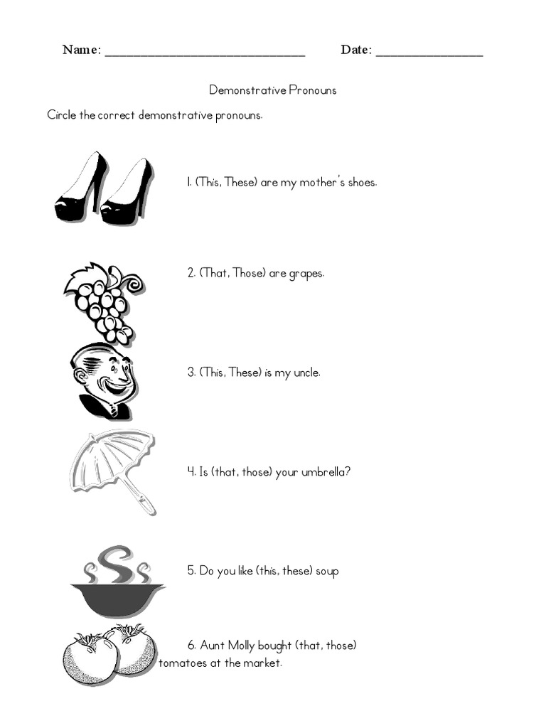 Demonstrative Pronouns | PDF | Language Arts & Discipline | Foreign ...