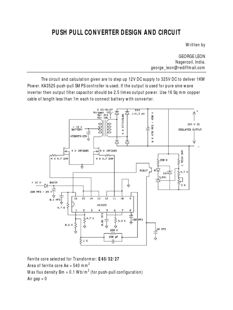 Push-Pull Converter Design Guide | PDF | Electronic Circuits ...