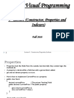 CSC439: Visual Programming: 9 Lecture (Constructor, Properties and Indexers)