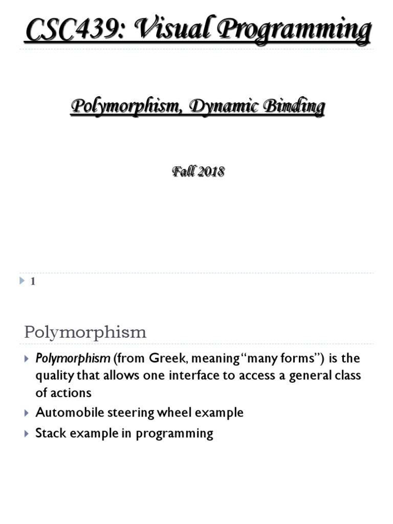 C# Polymorphism for Students | PDF | Method (Computer Programming ...