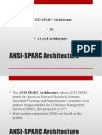 ANSI-SPARC Architecture or 3-Level Architecture
