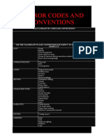 Horror Codes and Convention Handout
