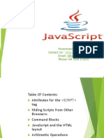 Table of Contents for JavaScript Scripting