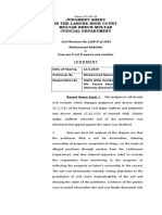Judgment Sheet in The Lahore High Court Multan Bench Multan Judicial Department