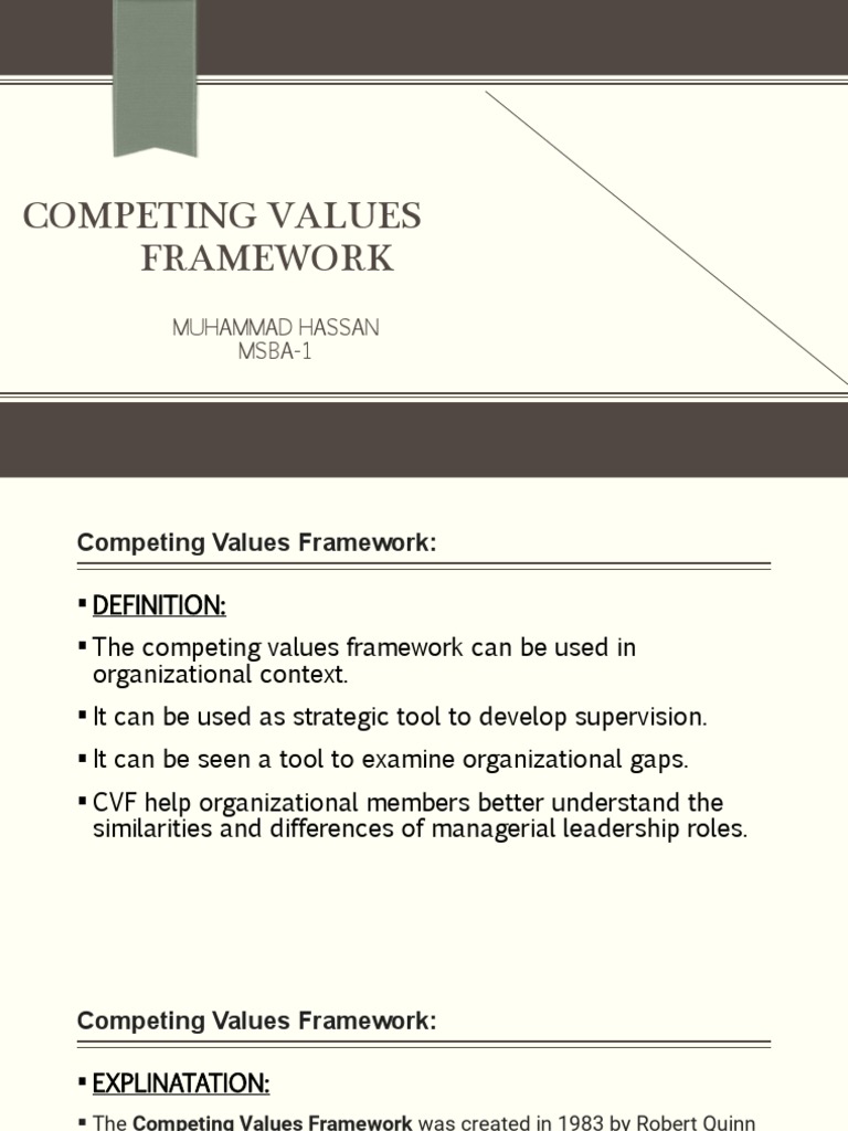 Competing Values Framework Overview | PDF | Competence (Human Resources ...