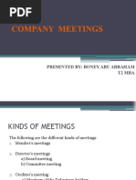 COMPANY MEETINGS - Boney