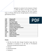 Customs clearence procedure