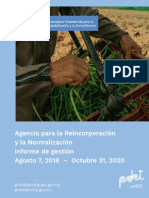 Informe ARN 26 Meses. Octubre 2020