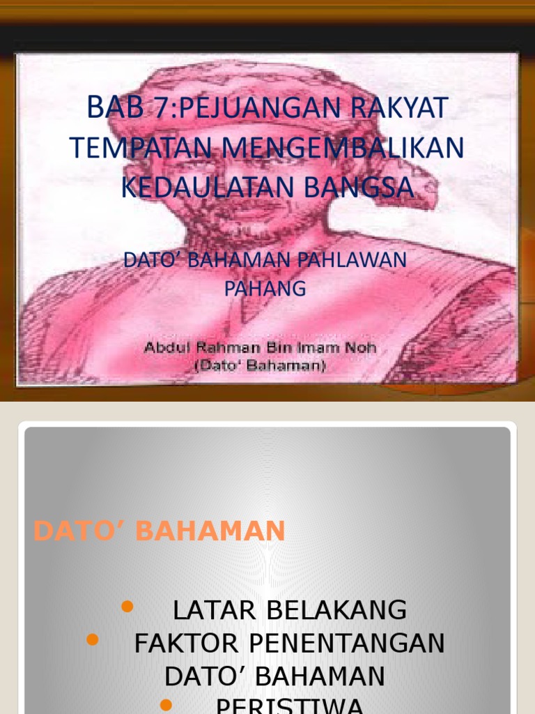 Bab 7 Dato Bahaman | PDF