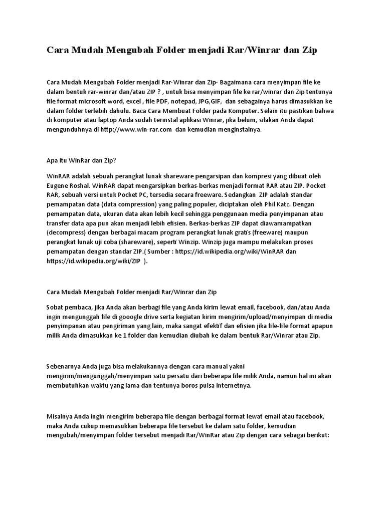 Cara Format Ubah Format RAR | PDF