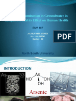 Arsenic Contamination in Groundwater in Bangladesh and Its Effect On Human Health