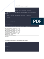 Python function output and parameter order quiz answers