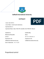 Daffodil University Lab Report on PID Controller Study