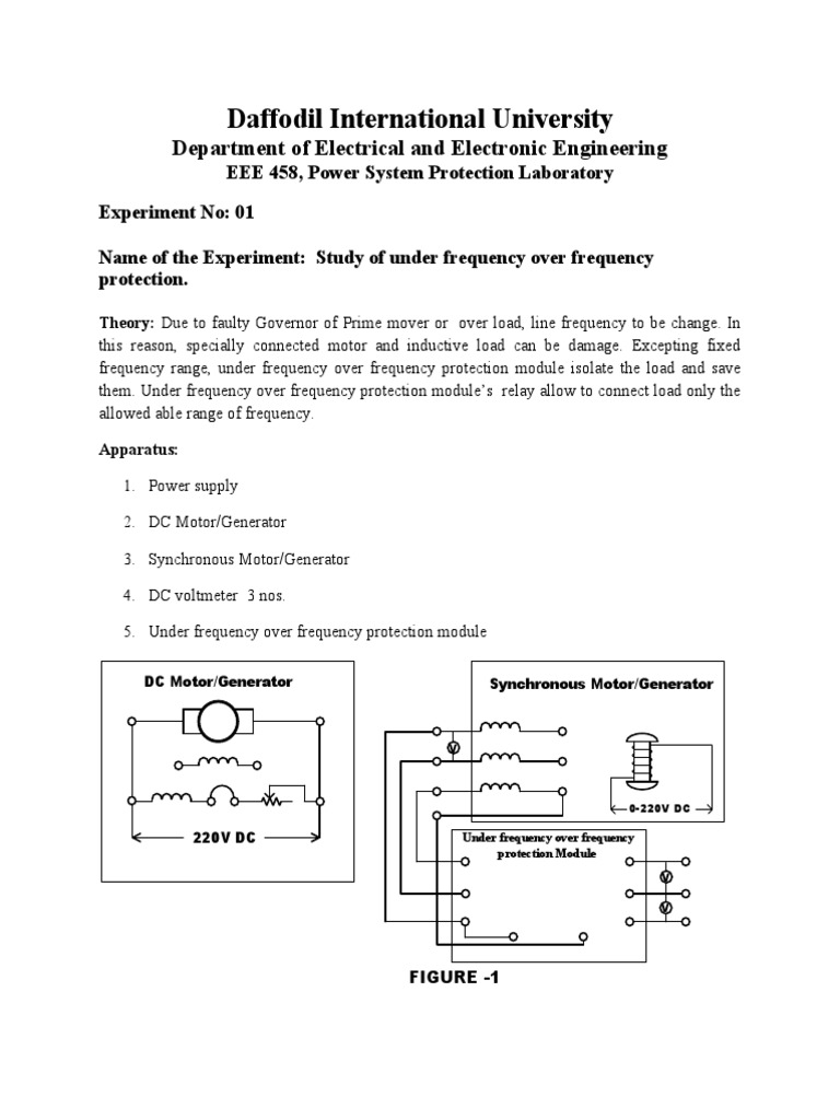 Under Frequency Protection Experiment | PDF | Power Supply | Electric ...