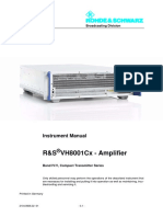 R&S VH8001Cx - Amplifier: Instrument Manual