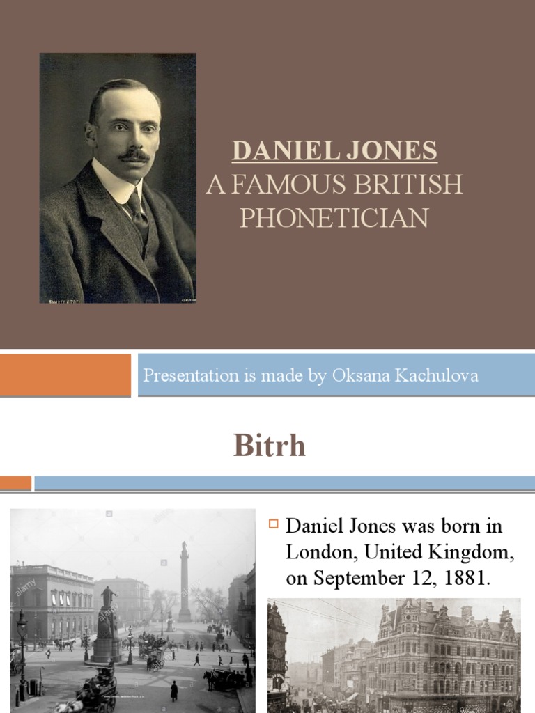 Daniel Jones A Famous British PDF Notation