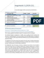 Strategic Management-1 Assessment - 2020 - 21