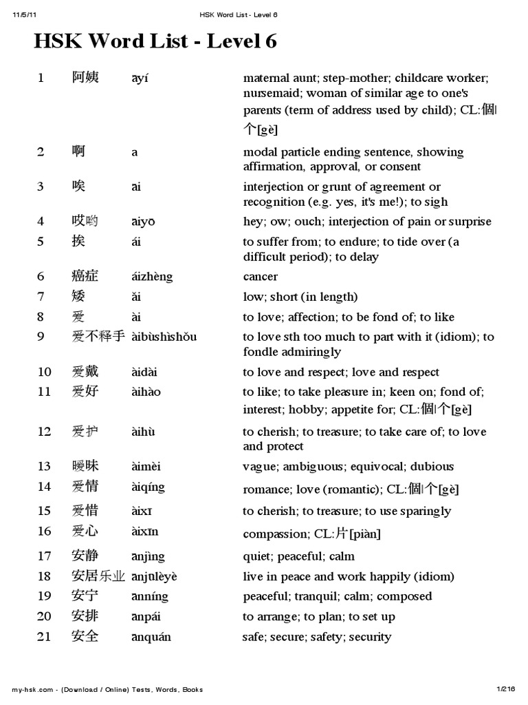 丁Dīng - English Meaning, HSK 6