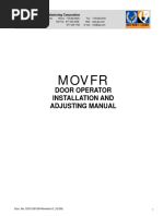 Movfr: Door Operator Installation and Adjusting Manual