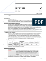 Instructions For Use K+: VITROS Chemistry Products K+ Slides