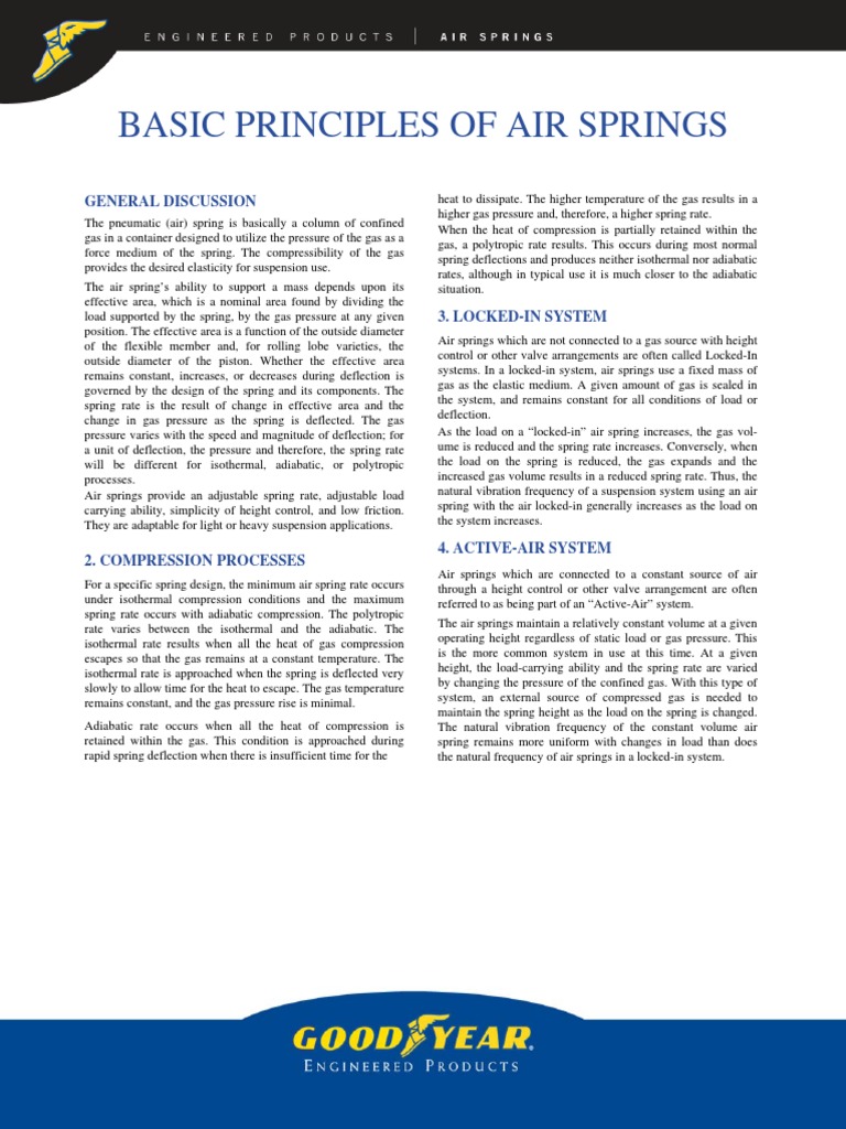 Goodyear Air Spring Data PDF PDF Gases Pressure
