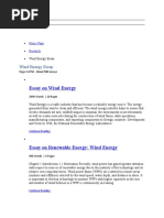 Wind Energy Essay