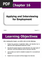 Applying and Interviewing For Employment: 12/28/20 Chapter 16 - 1