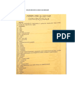 Lista de Abrevieri Și Semne Convenționale PDF
