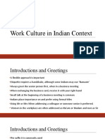 Work in Indian Culture