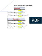 Convert Specific Gravity (SG) To Mud Weight or Pressure Gradient