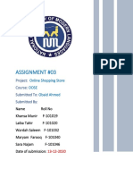 Assignment #03: Online Shopping Store Oose Obaid Ahmed